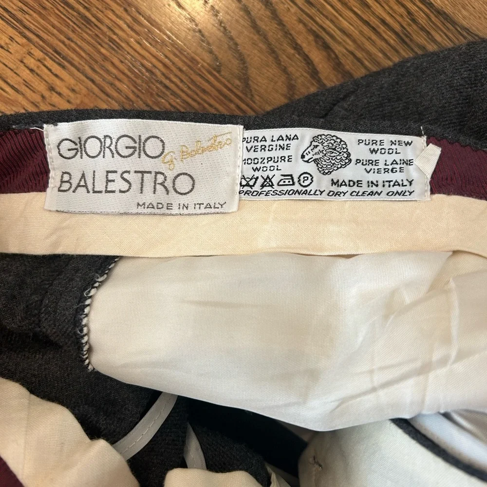 Classic Gray Giorgio Balestra pants Pleated Trousers